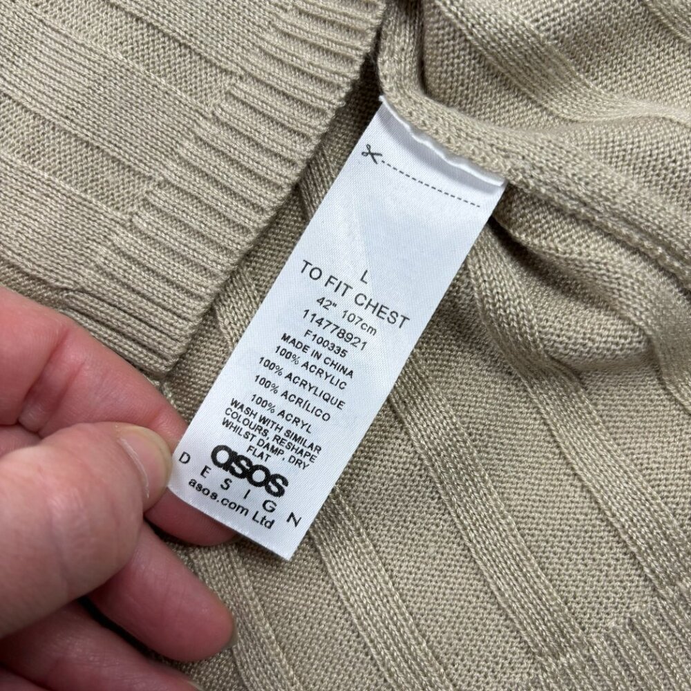 ASOS V-Neck Ribbed Sweater Vest - Picture 3 of 5